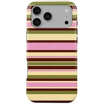 Amazon.com: Gozaca Colorful Striped-1 Aesthetic Phone Case Compatible with iPhone 17 Pro Max, Cut... | Amazon (US)