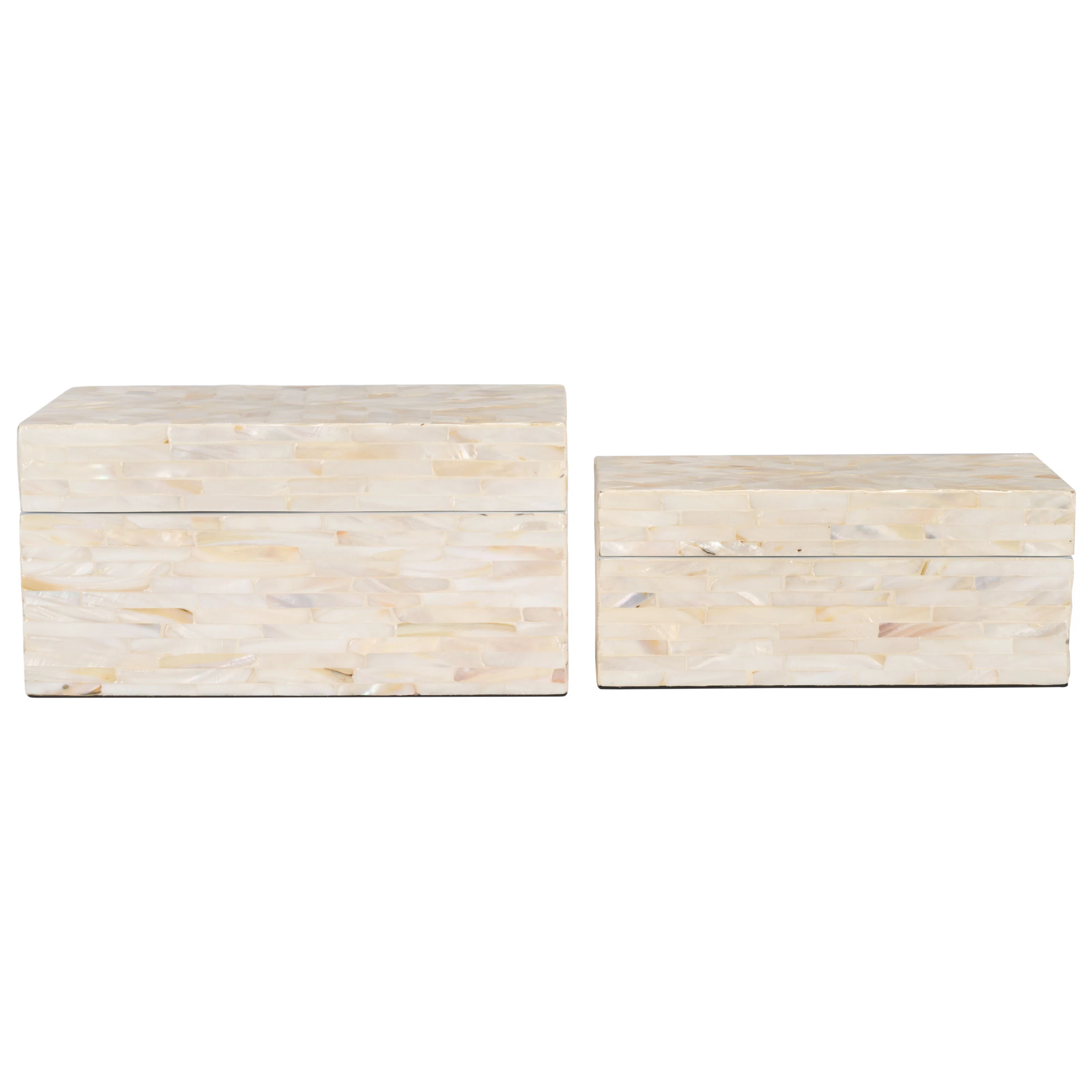 2 Piece Handmade Mother of Pearl Decorative Box Set (Set of 2) | Wayfair North America