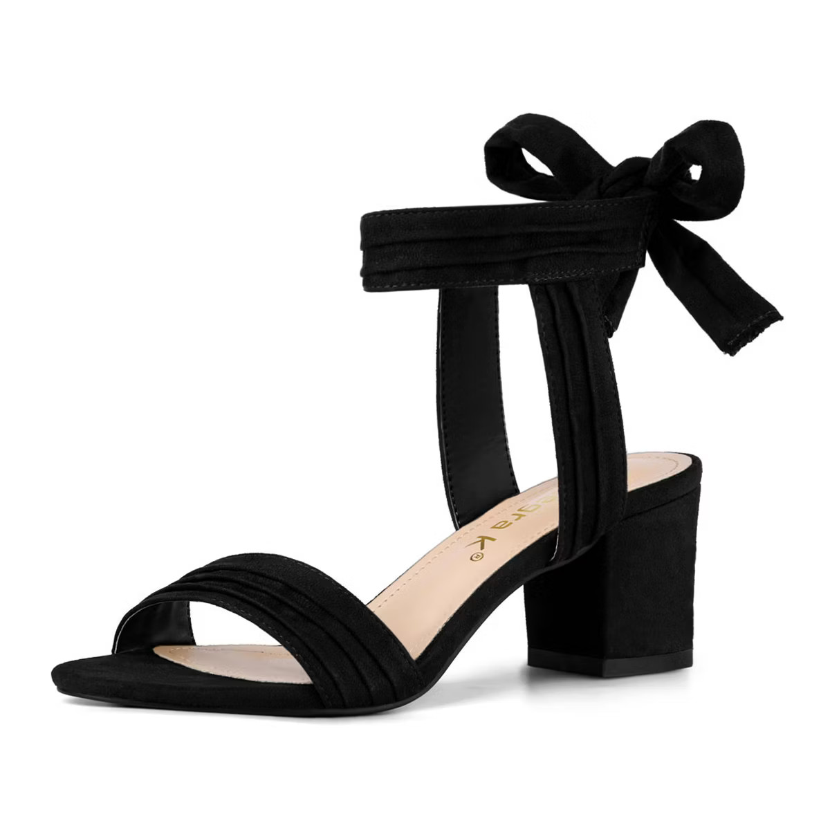 Allegra K Women's Back to College Open Toe Ankle Tie Back Block Heels Sandals | Target