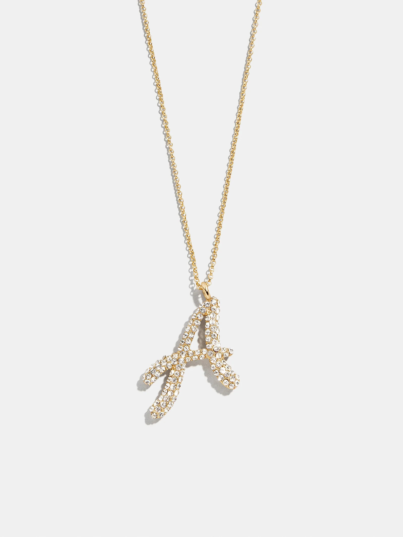 Signature Initial Necklace - Gold/Pavé | BaubleBar