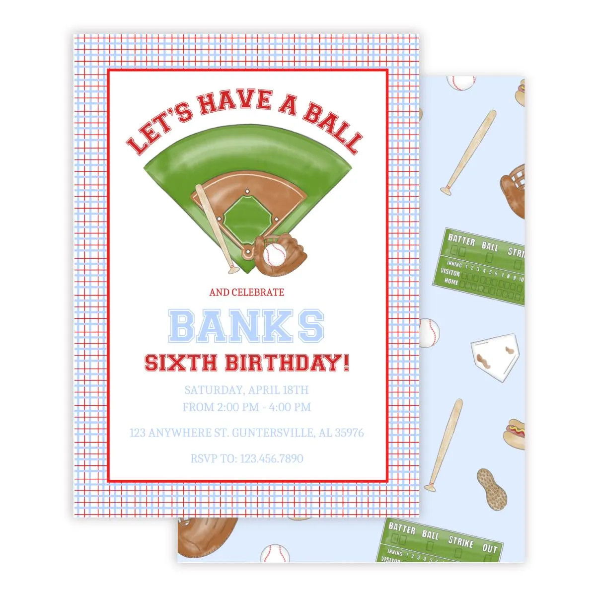 Printed Baseball Invitation, Boy Birthday Invitation | Etsy (Global)