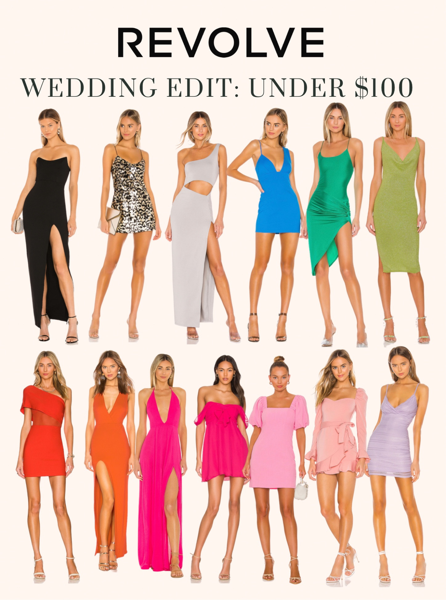 REVOLVE formal dresses & wedding guest looks! ALL UNDER $100 

#LTKwedding #LTKunder100 #LTKSeasonal