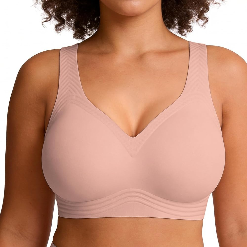 Soft Intention Jelly Wireless Bra Seamless Push Up Full Coverage Supportive Everyday Sport T-Shir... | Amazon (US)