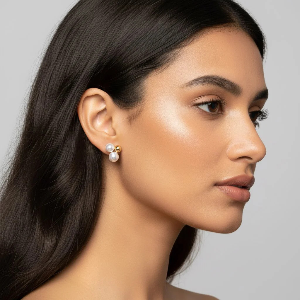 Duo Pearl Cluster Earring | Victoria Emerson