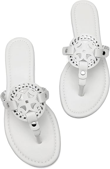 katliu Women's Flat Sandals Flip Flop Thong Sandals Cute Dressy Sandals | Amazon (US)