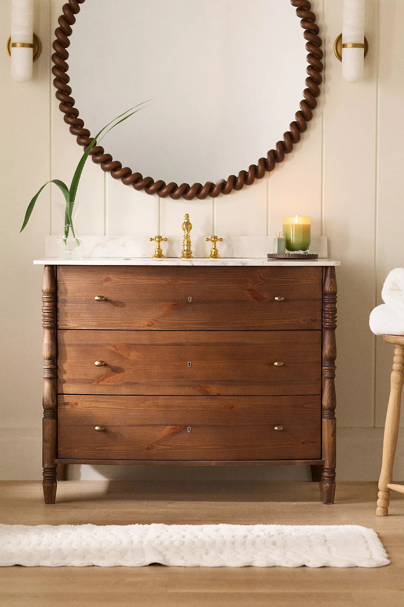 Spindle Single Bathroom Vanity | Anthropologie (US)