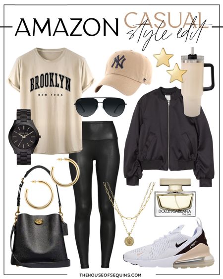 Shop this Amazon Fashion look! Nike Air Max 270, satin Bomber jacket, faux leather leggings, graphic t shirt, Coach bucket bag and more! 

Follow my shop @thehouseofsequins on the @shop.LTK app to shop this post and get my exclusive app-only content!

#liketkit 
@shop.ltk
https://liketk.it/43bZT