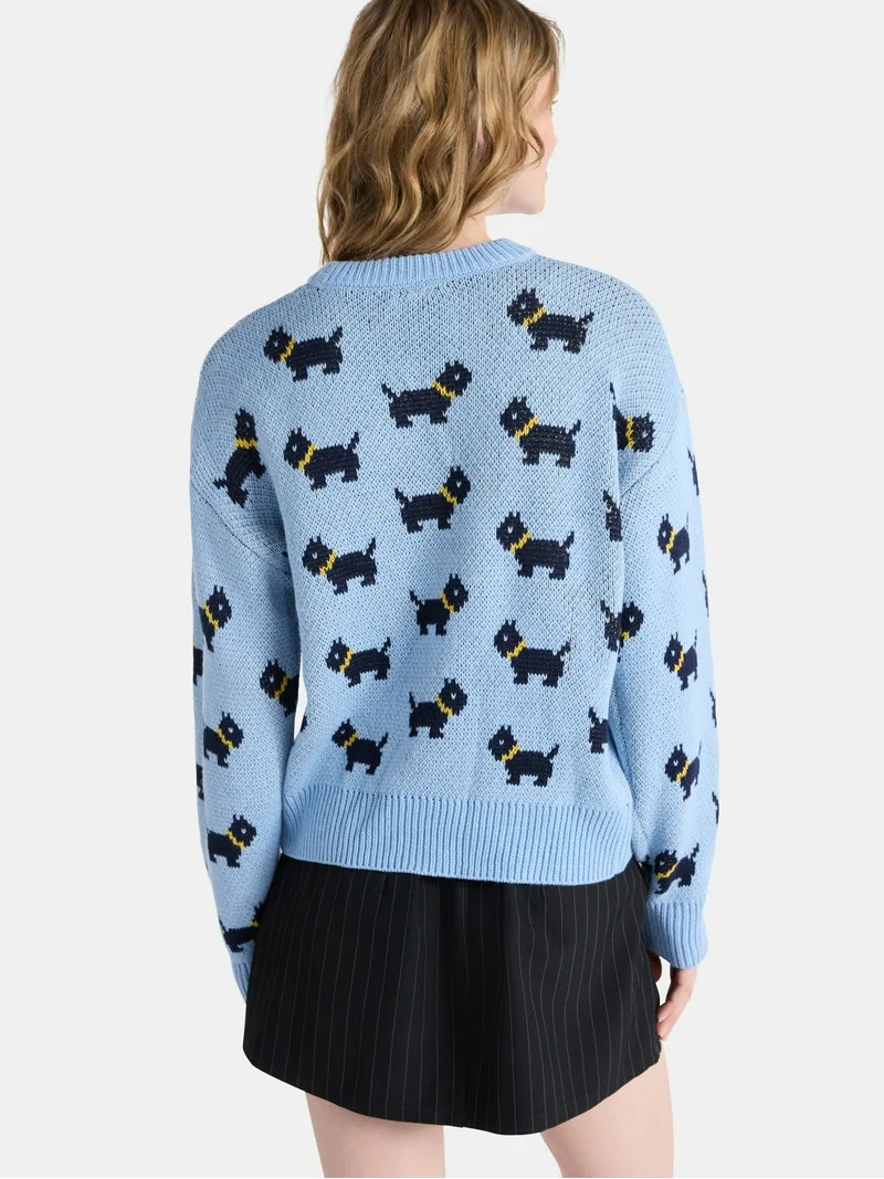 Netflix Stranger Things Scottie Dog Sweater from No Boundaries, Women's and Women’s Plus | Walmart (US)