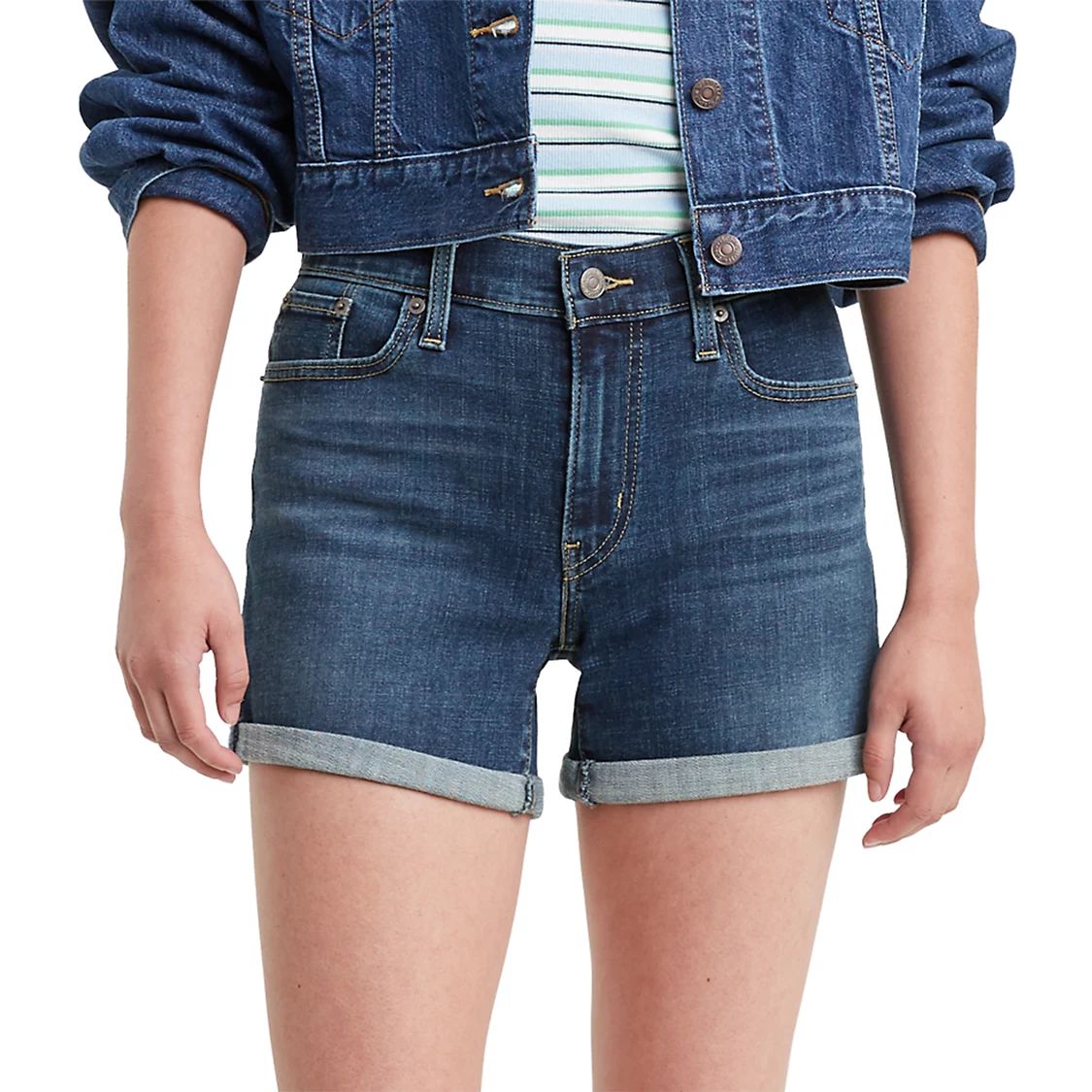 Women's Levi's® Mid-Length Cuffed Jean Shorts | Kohl's
