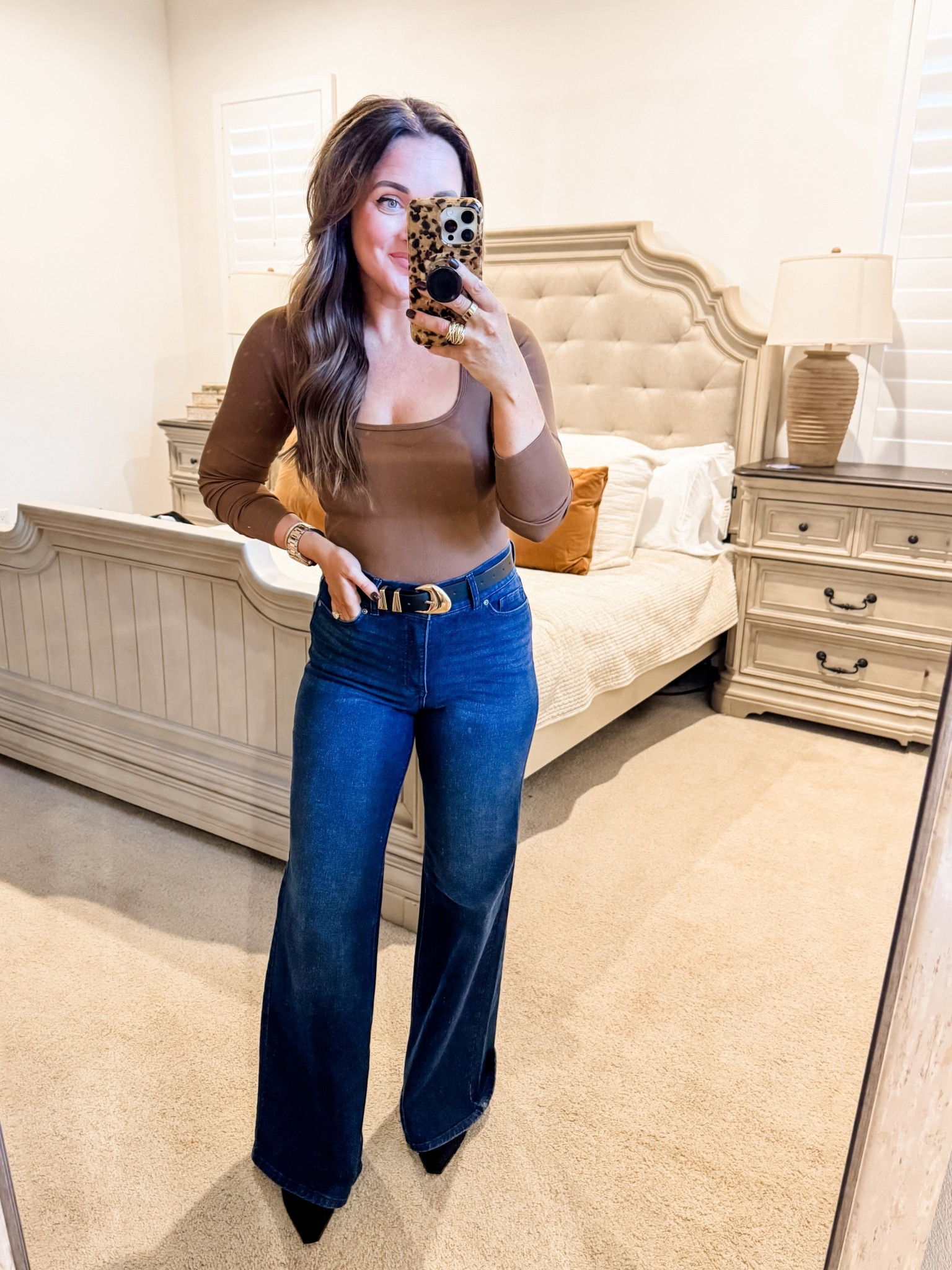 Top - M, denim - 6 (tts)
—
Walmart denim | Walmart finds | Flare denim | Dark denim | Dressy denim | Business casual | Office attire | Long sleeve top | Amazon booties 

#LTKShoeCrush #LTKFindsUnder50 #LTKWorkwear