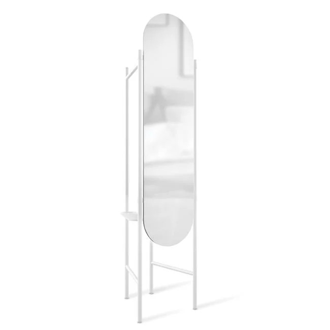 Umbra 1009611-660 Vala Full Length Mirror & Clothing Valet, White | Walmart (US)