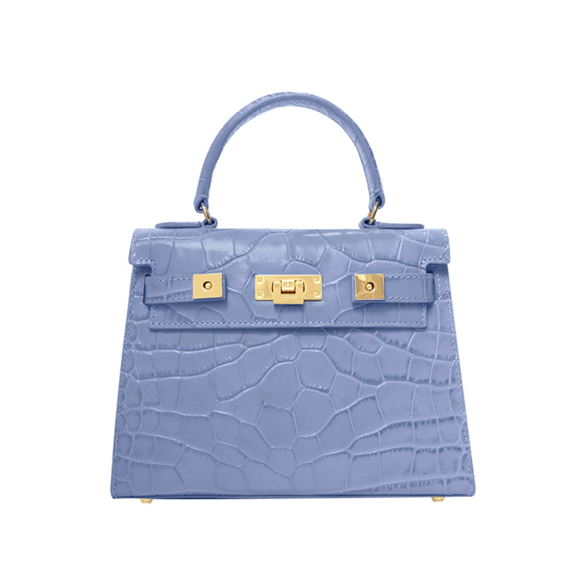 Maya Midi Orinoco Print Calf Leather Handbag - Bluebell | Wolf & Badger (US)