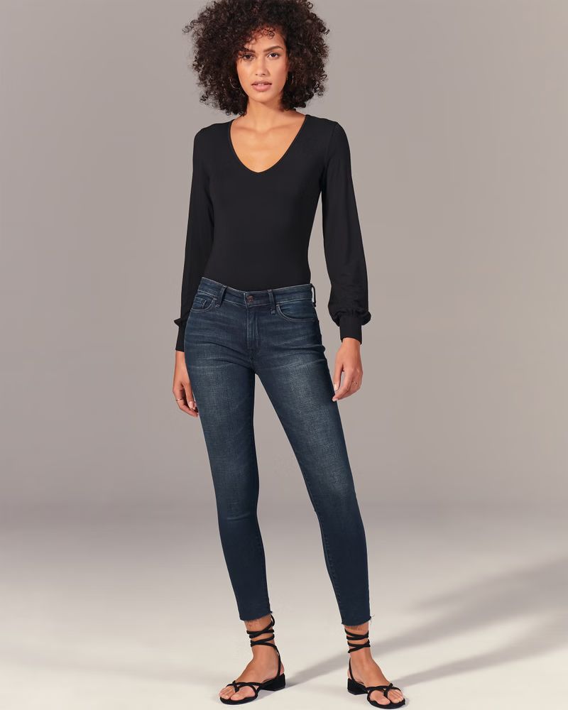 Mid Rise Super Skinny Ankle Jeans | Abercrombie & Fitch (US)