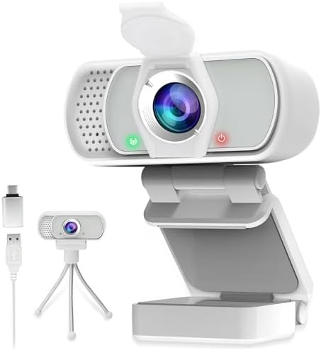 usb c webcam 1080P Webcam,Live Streaming Web Camera with Stereo Microphone, Desktop or Laptop USB... | Amazon (US)