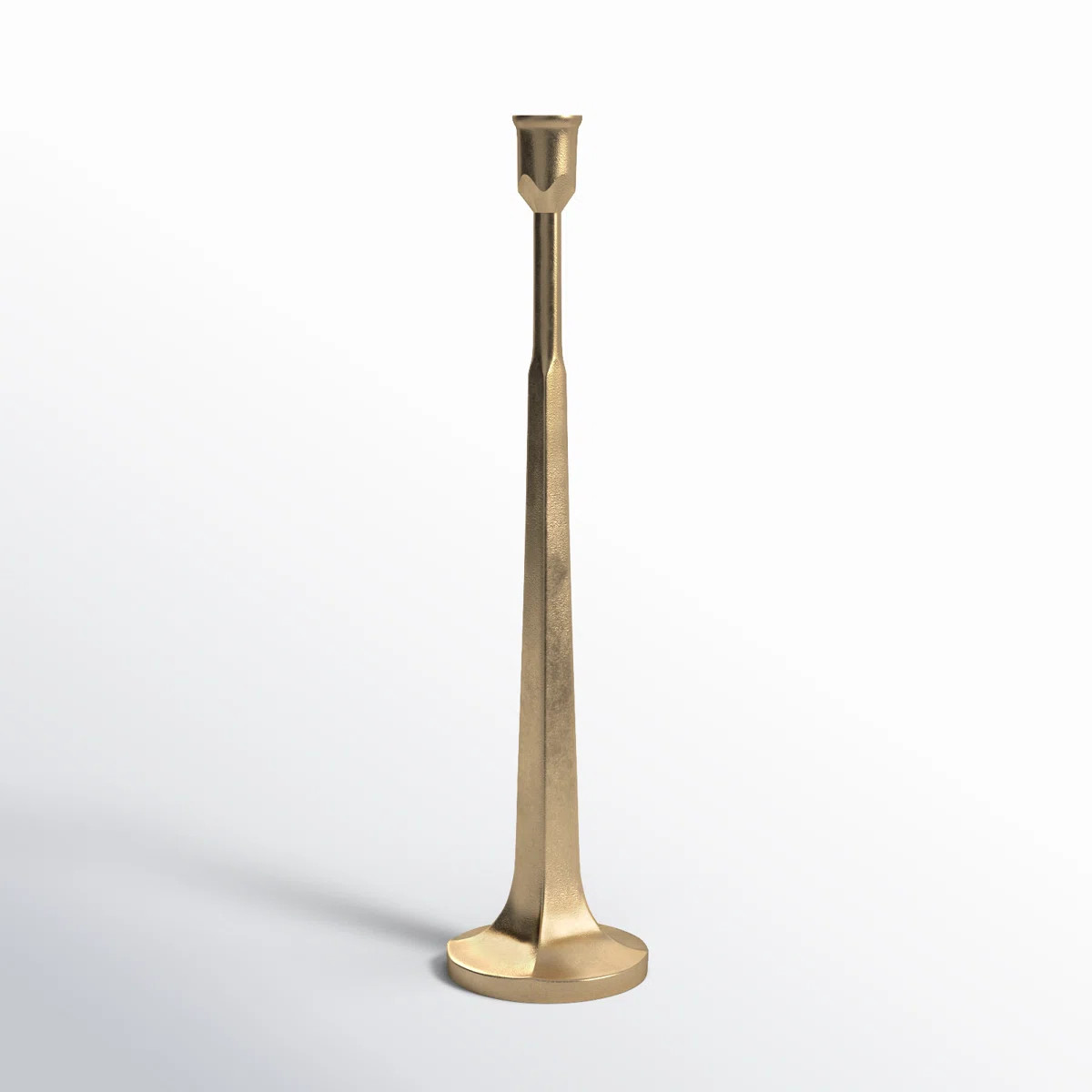Modern Taper Candle Holder Metal and MDF Sculptural Decorative Candlestick Contemporary Accent Pi... | Wayfair North America