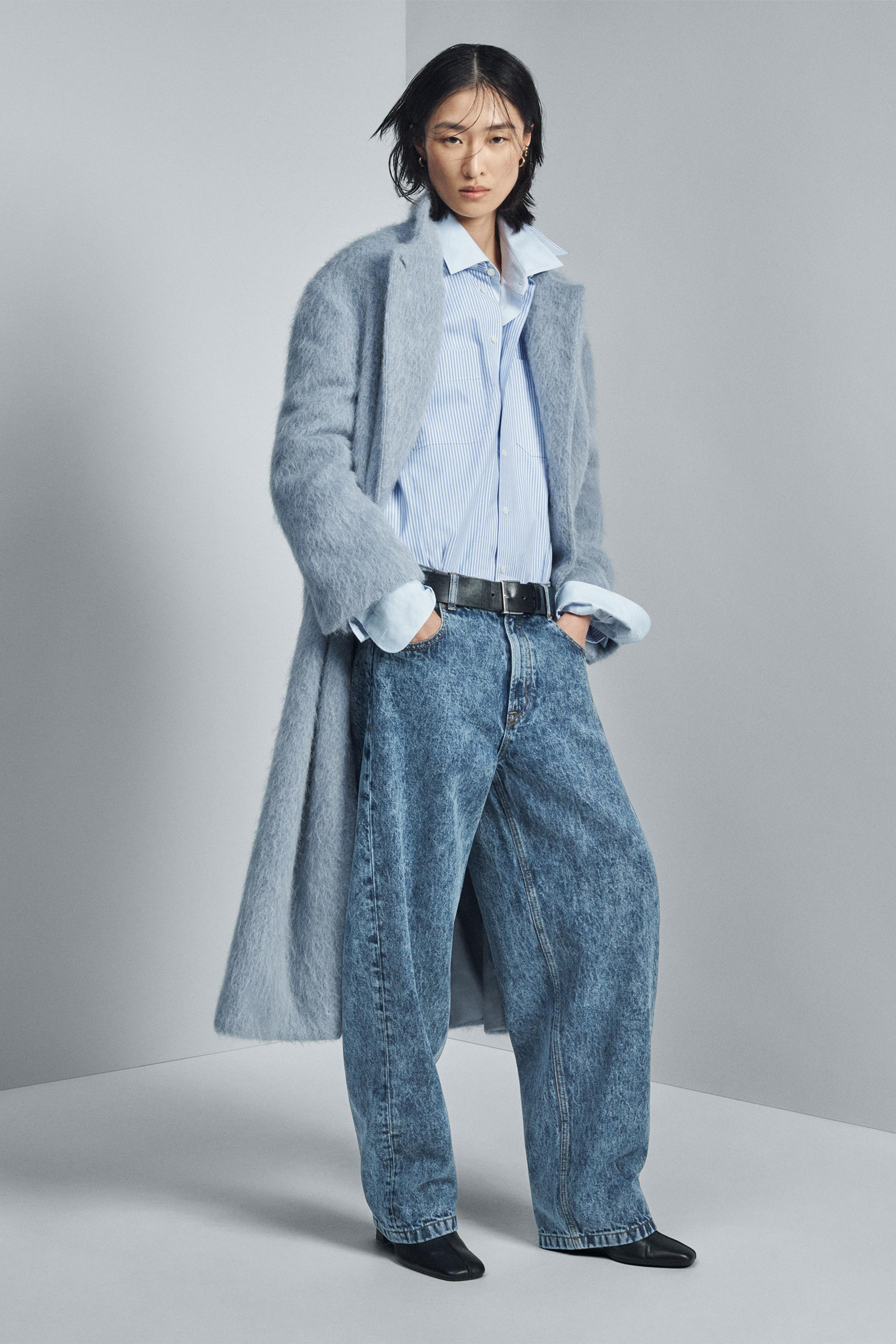 STRAIGHT COAT WITH MANTECO WOOL ZW COLLECTION | Zara US