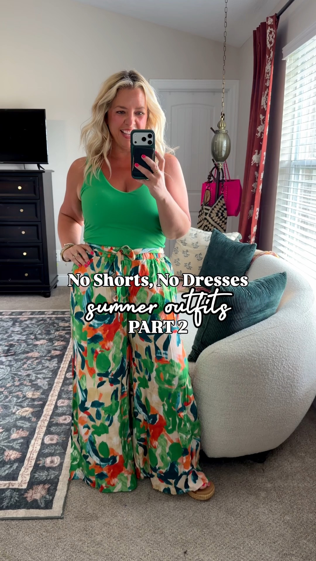 FUN summer pants outfits all Walmart & Amazon! 

Wearing my true size medium in the tops & large in the bottoms. Bottoms almost all run a tiny bit big so could possibly size down.

#LTKPetite #LTKMidsize #LTKOver40