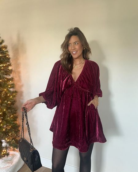 Holiday party dress inspo 🎄 This velvet mini is the perfect outfit for Christmas and comes in several colors. I’m wearing a size small and this is the Boysenberry (red burgundy) ♥️

#LTKparties #LTKHoliday #LTKstyletip