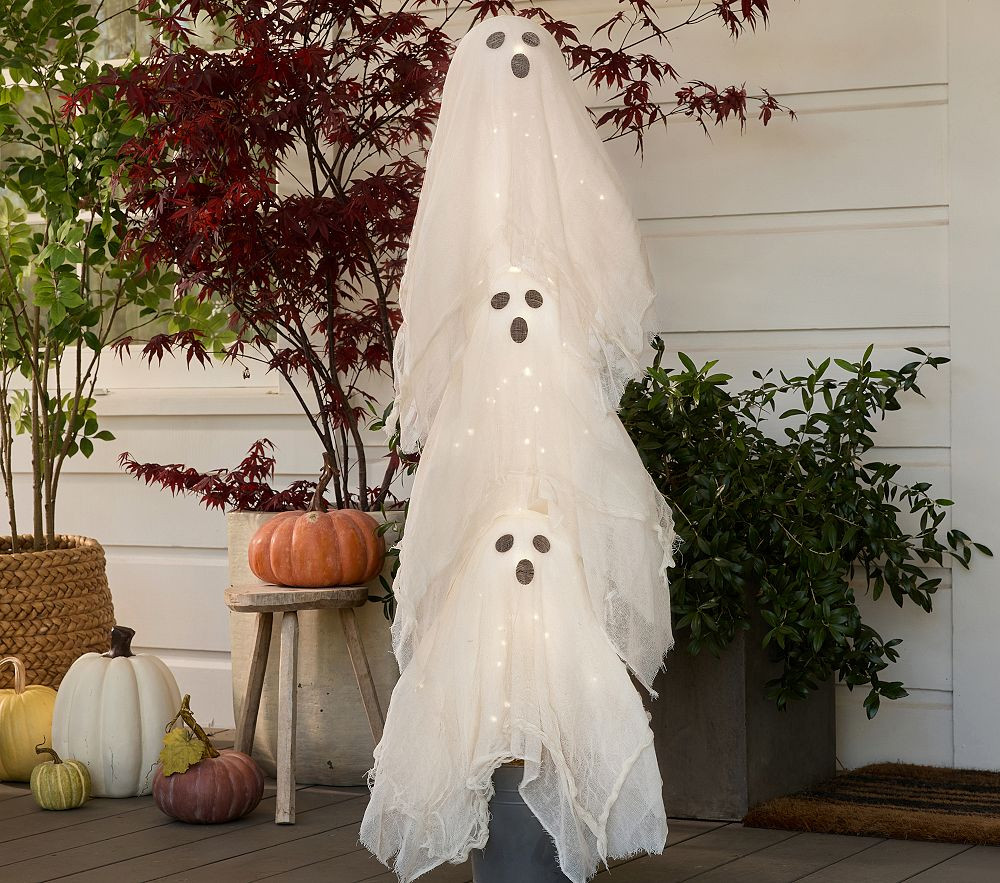 Light-Up Stacked Ghost Greeters | Pottery Barn Kids