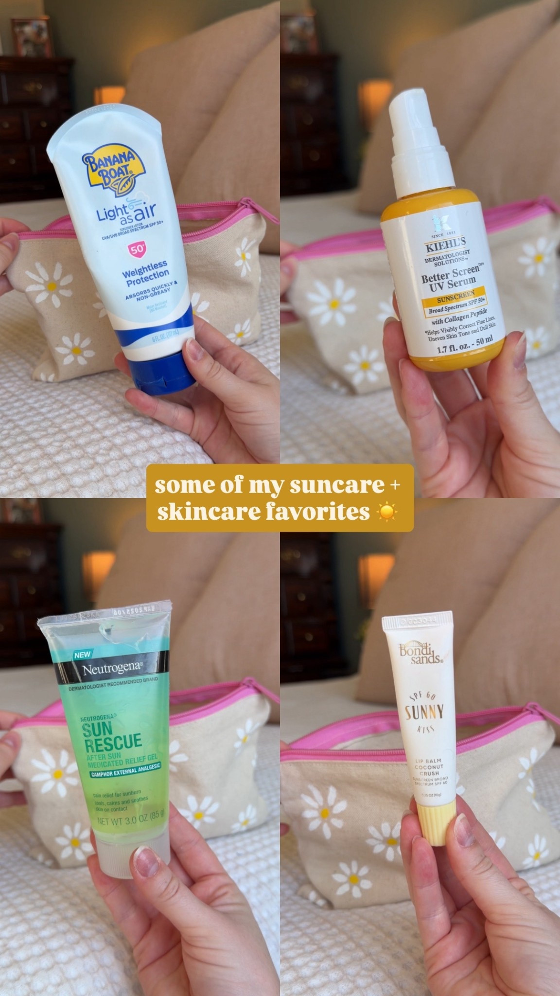 my favorite sunscreen + skincare products that I always pack ✈️☀️👝🫧

#LTKmorningroutine #LTKTravel #LTKSwim