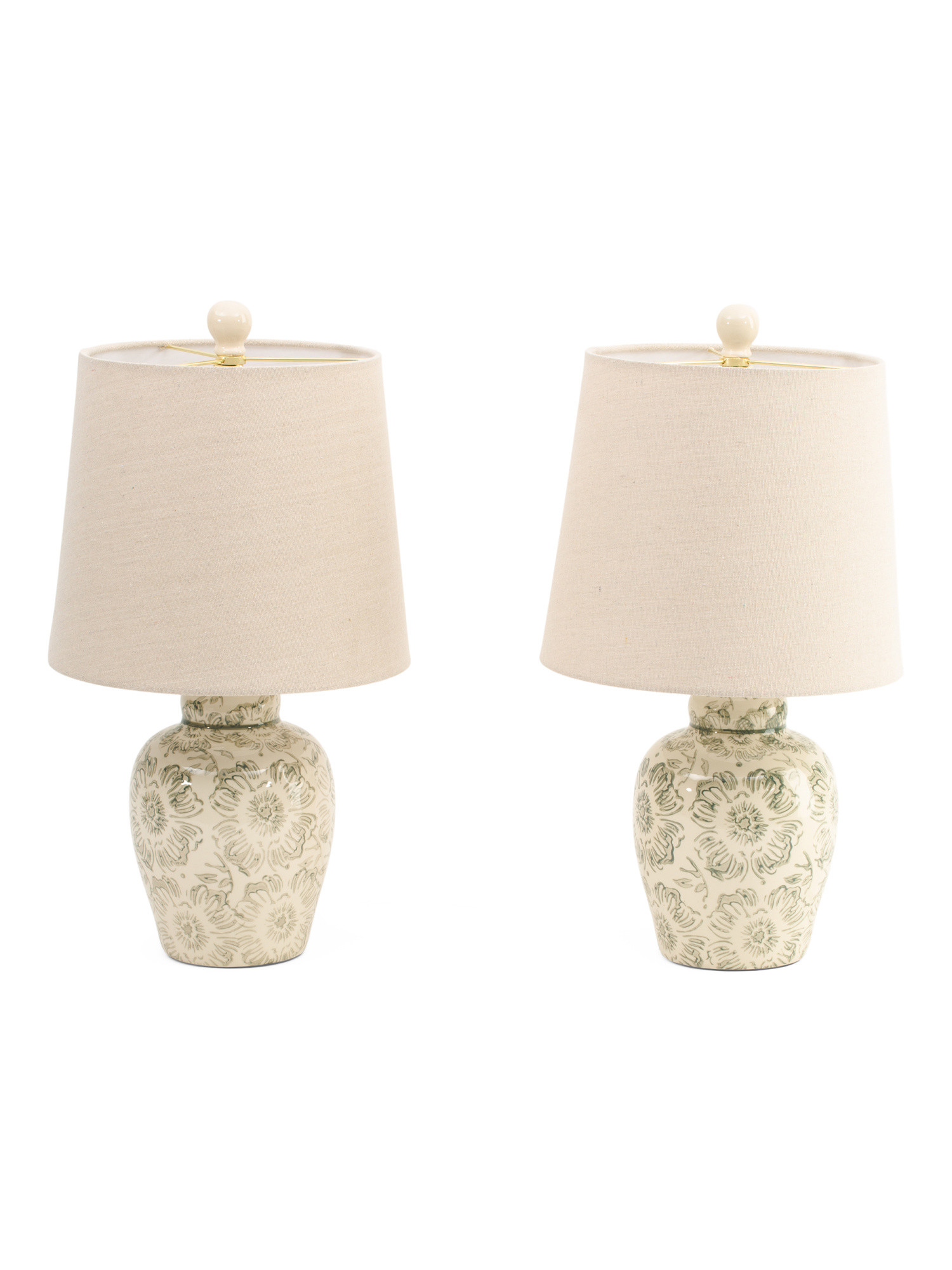 Set Of 2 Ceramic Floral Printed Table Lamps | Home | Marshalls | Marshalls