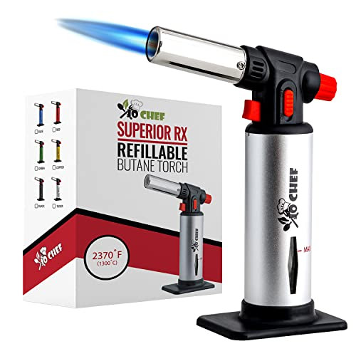 Jo Chef Kitchen Torch, Blow Torch - Refillable Butane Torch With Safety Lock & Adjustable Flame & Fu | Amazon (US)