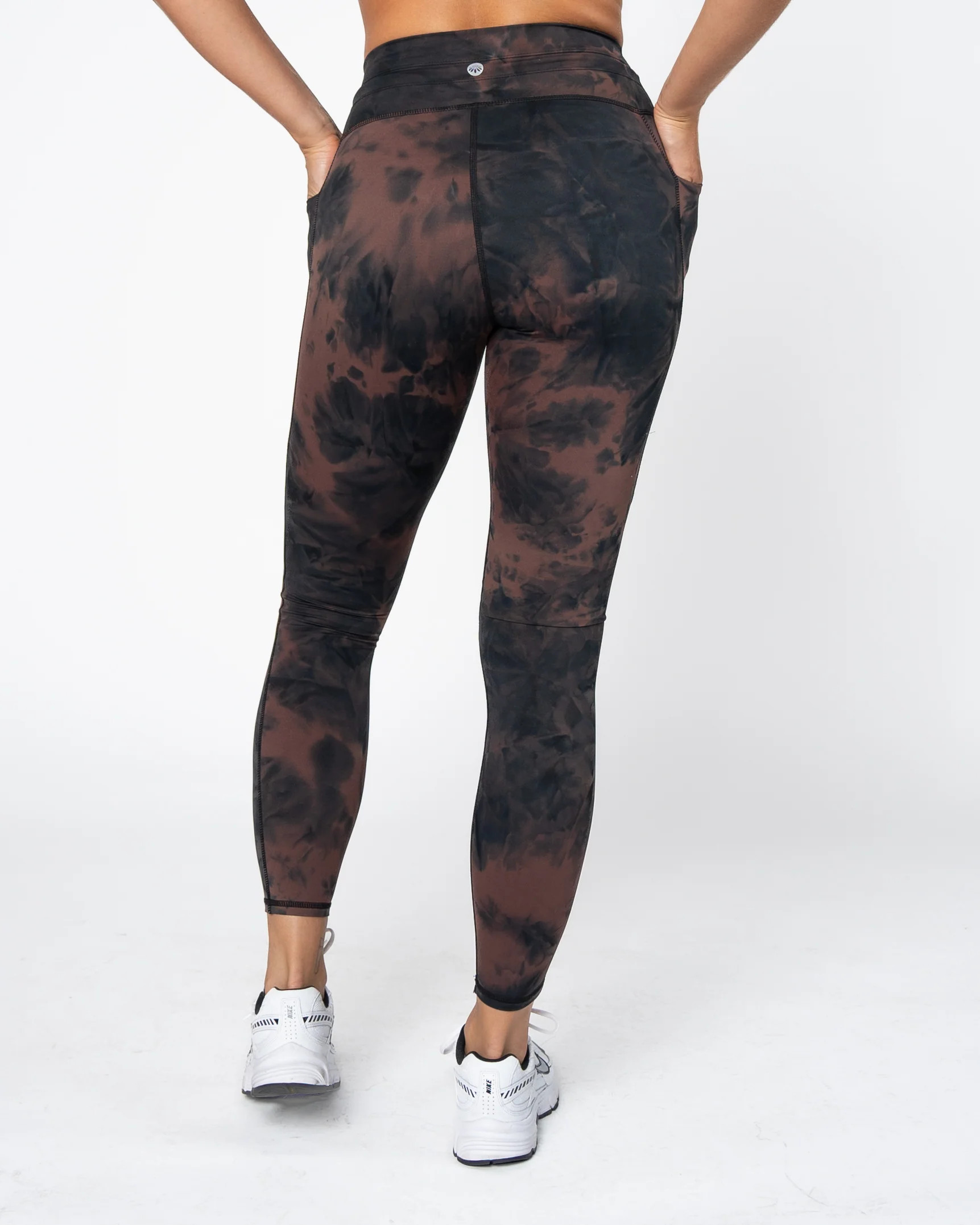 Lux Train Leggings II - Fossil / Black Tie Dye | Senita Athletics