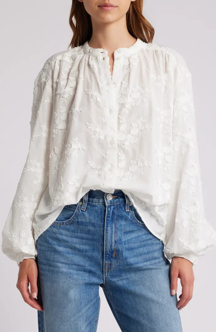 Floral Appliqué Blouse | Nordstrom