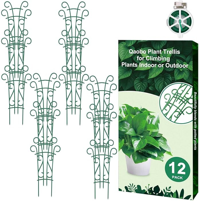 Plant Trellis for Potted Plants 12 Pack Stackable Indoor Outdoor Climbing Houseplant Support with... | Amazon (US)