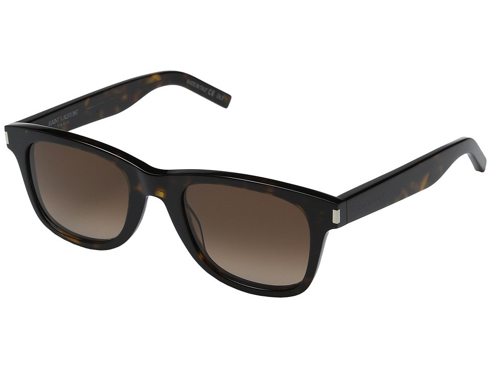 Saint Laurent - SL 51 (Dark Havana/Brown Gradient) Fashion Sunglasses | Zappos