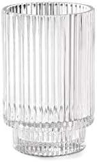 Amazon.com: Serene Spaces Living Clear Ribbed Glass Votive Holder, Perfect for Weddings and Home ... | Amazon (US)