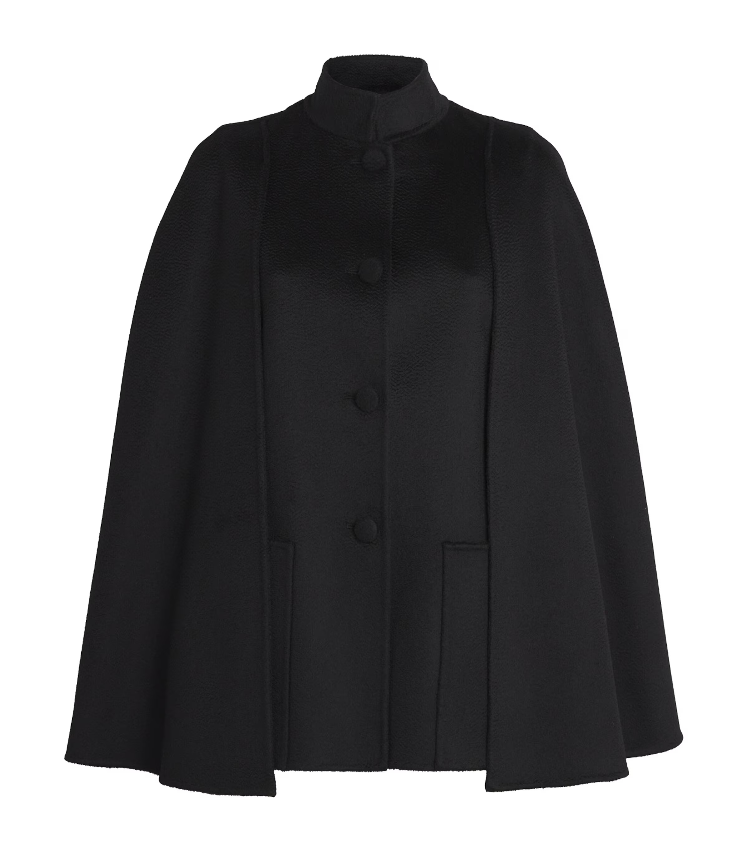 Black Double Cashmere Cape Coat | Harrods
