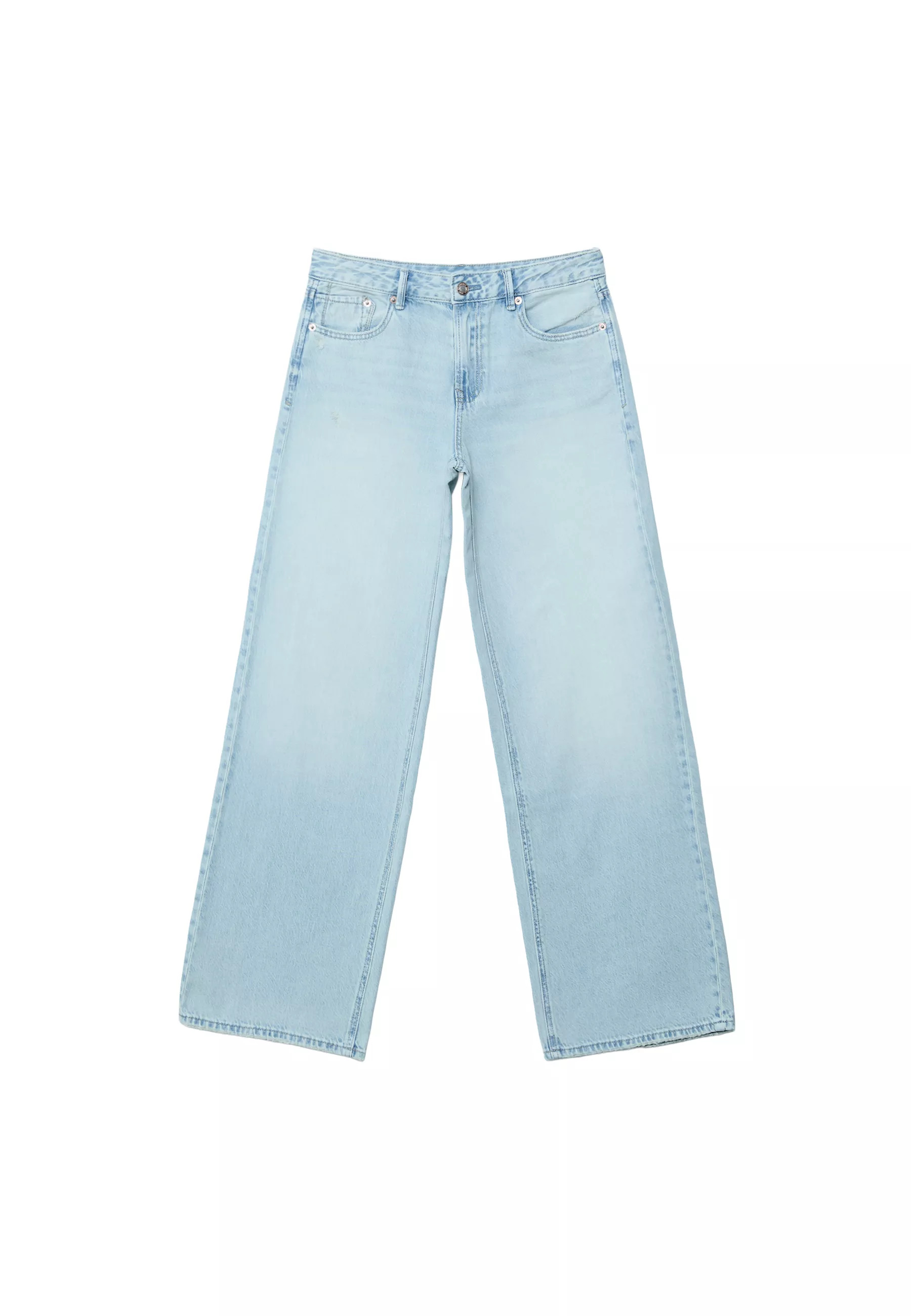 D91 low-rise wide-leg Jeans - Women's Petite & Tall | Stradivarius United Kingdom | Stradivarius (UK)
