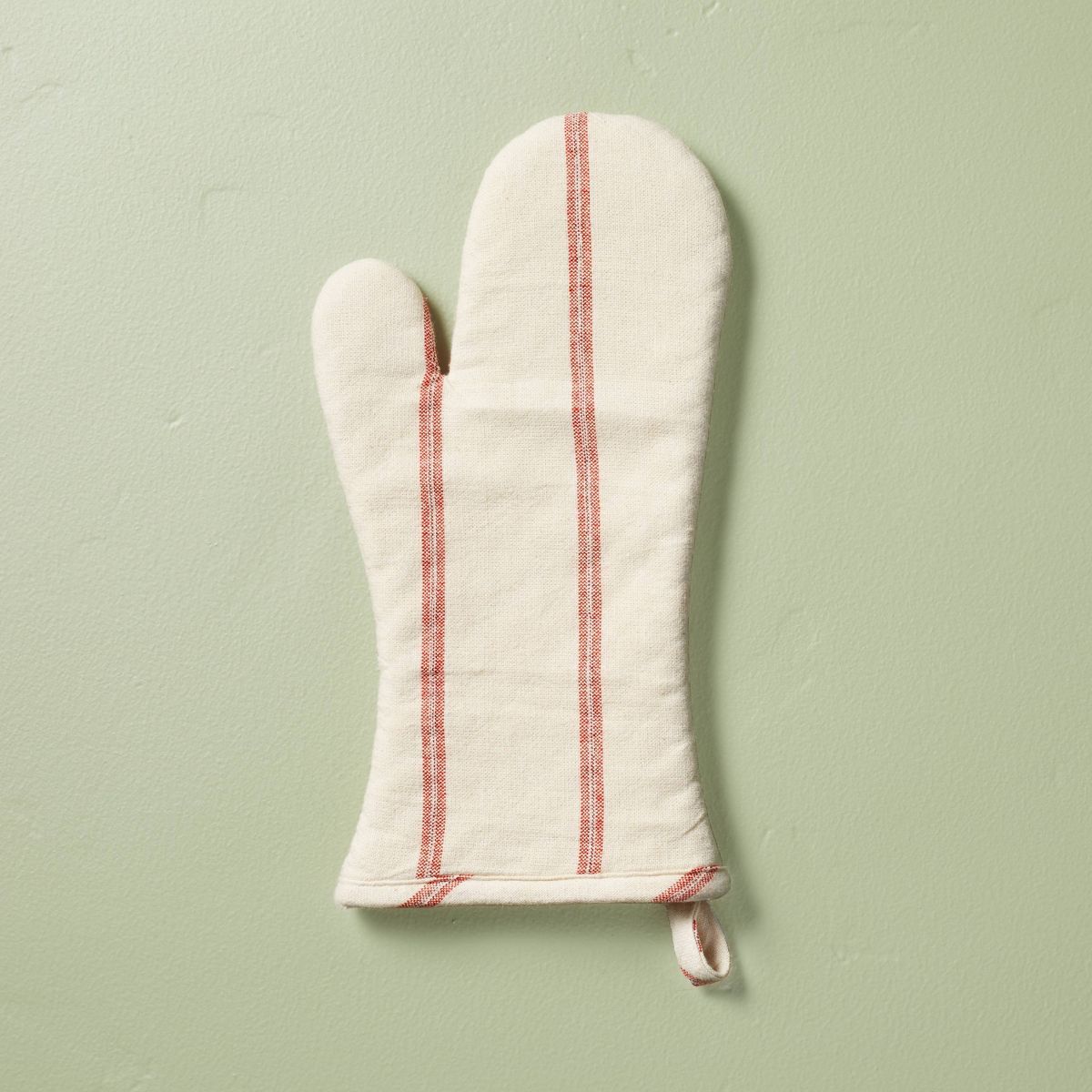 Stripe Oven Mitt Natural/Red - Hearth & Hand™ with Magnolia | Target
