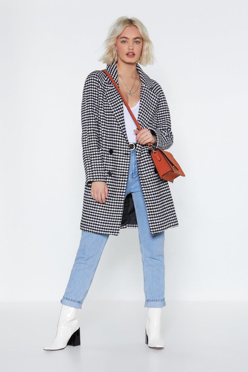 This is Getting Out of Houndstooth Coat | NastyGal (US & CA)