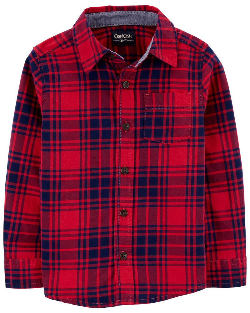 Button-Front Plaid Flannel Shirt | Carter's