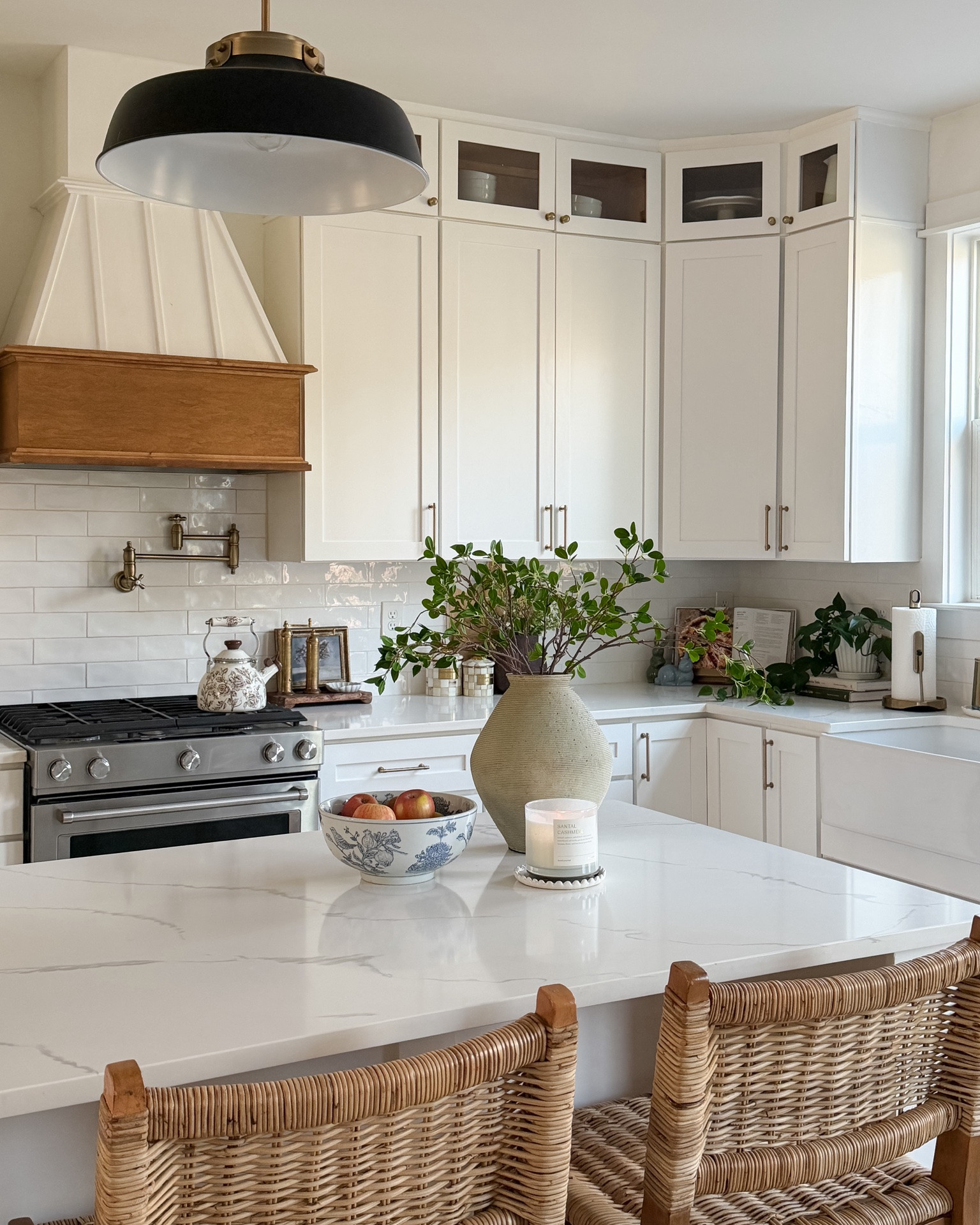 I need to clean my kitchen so hoping sharing some pictures of my clean kitchen will inspire me! 🤣 my kids are currently playing with kinetic sand which is so fun for them but it makes such a mess!

My kitchen pendants and faucets (both my pot filler and kitchen faucet) are both on sale today!

#LTKHome #LTKSaleAlert