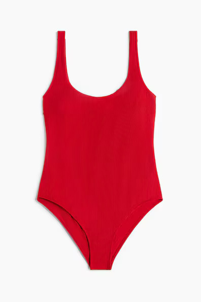 H & M - Badeanzug mit wattierten Cups - Rot - Damen | H&M (DE, AT, CH, NL, FI)