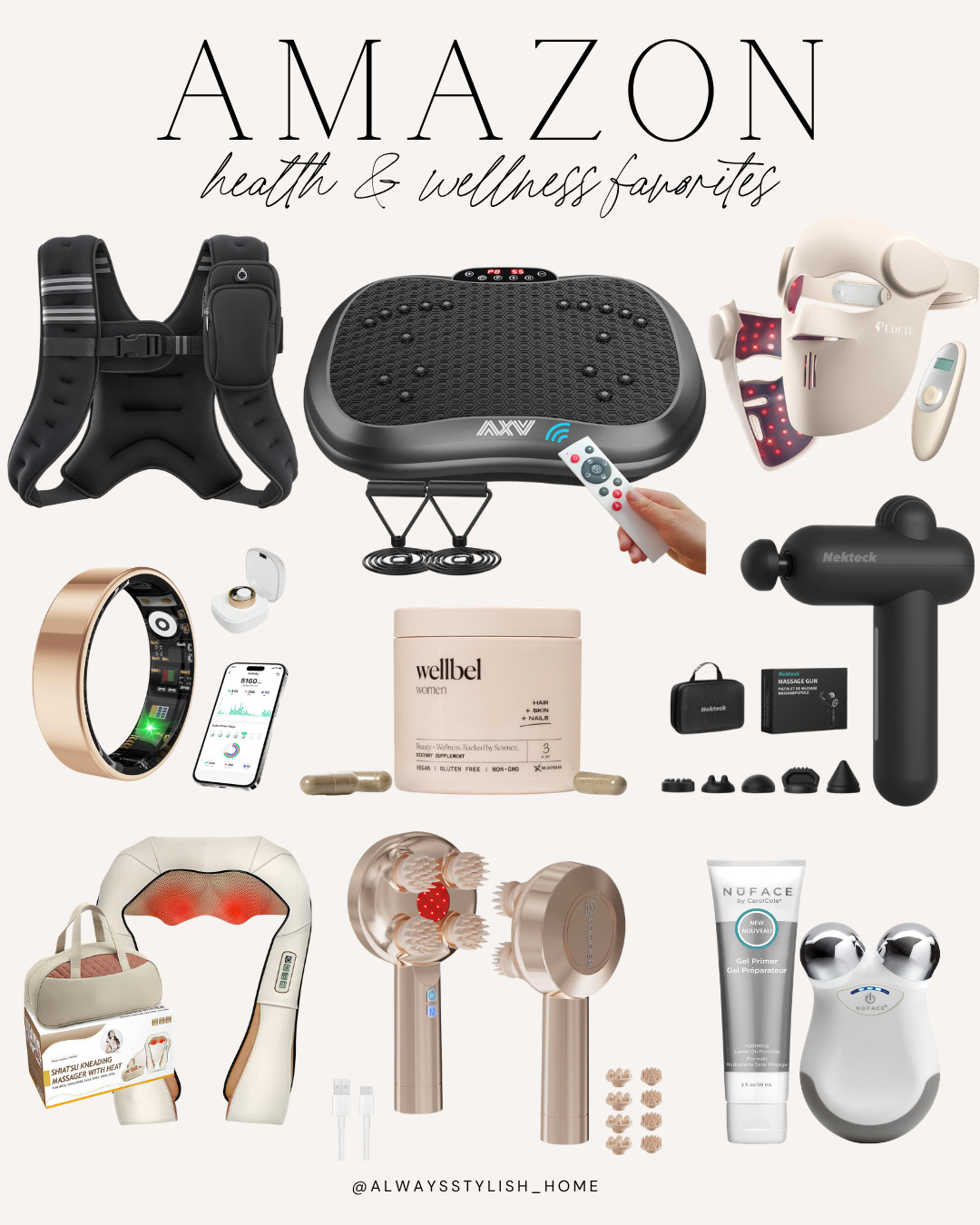 Amazon health & wellness finds to support your everyday routine. From fitness essentials and recovery tools to self-care must-haves and wellness favorites, these Amazon finds make it easy to prioritize feeling your best. Perfect if you’re looking for affordable wellness products, healthy lifestyle essentials, and self-care finds you’ll actually use.
#amazonwellness #healthandwellness #amazonfinds #wellnessessentials #selfcarefinds #healthyhabits #fitnessessentials #amazonfavorites #wellnesslifestyle #ltkfitness 

 #LTKfitnessgoals #LTKmorningroutine #LTKSeasonal