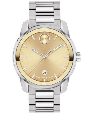 Men's Swiss Bold Verso Stainless Steel Bracelet Watch 42mm | Macy's Canada