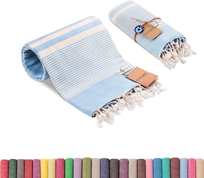 Realgrandbazaar Luna Turkish Towels Beach Towels %100 Cotton PreWashed SandFree Quick Dry Soft 39... | Amazon (US)