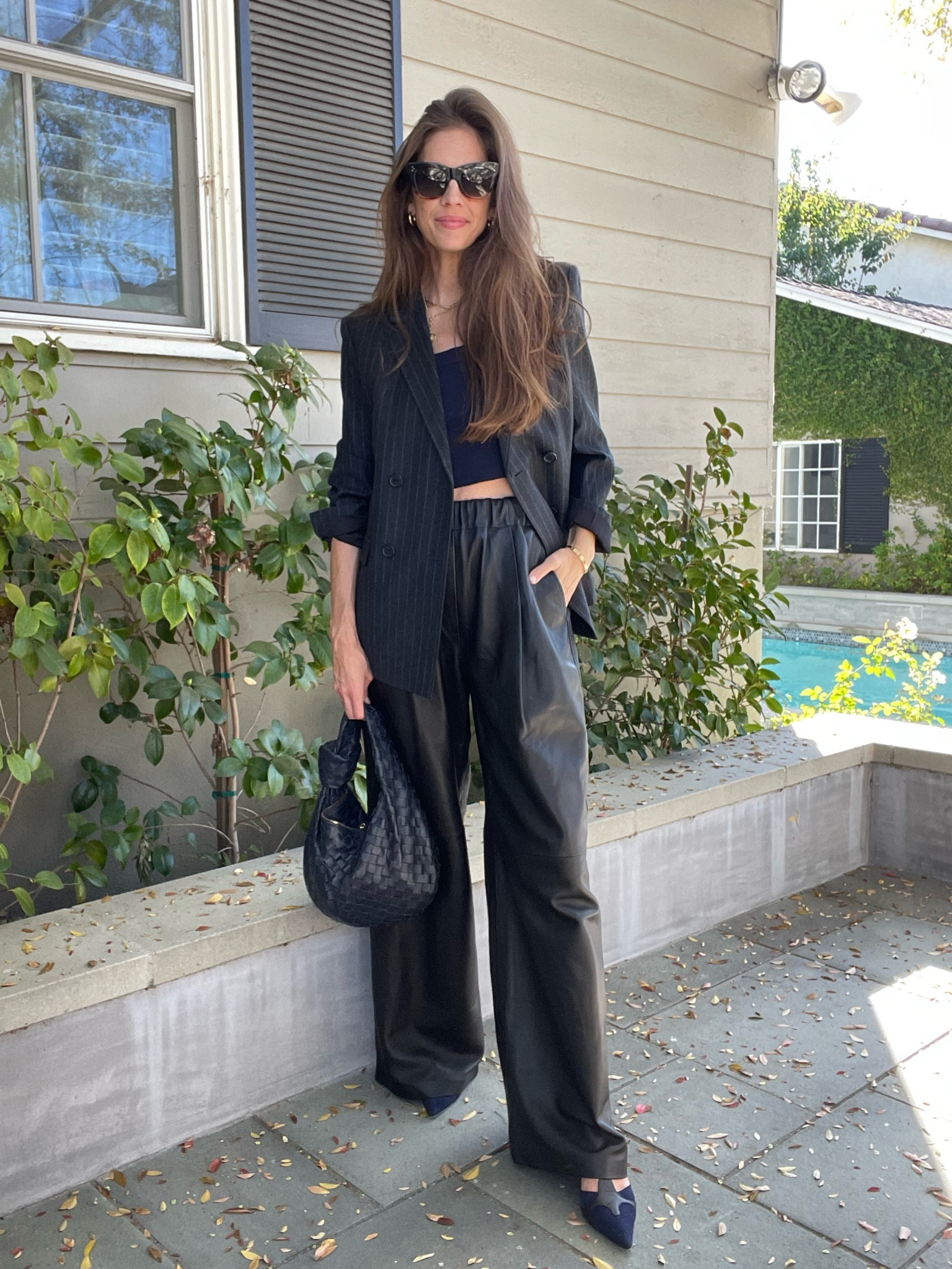 Offsetting the baggy pants with a hint of crop and a bold shoulder 

#LTKOver40 #LTKSeasonal #LTKStyleTip