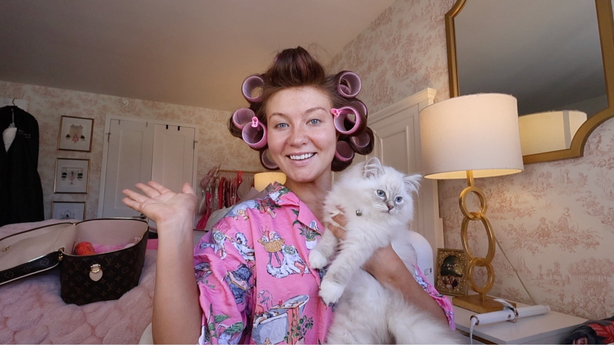 Pajamas and hair rollers seen in my weekend vlog 💖

#LTKmorningroutine