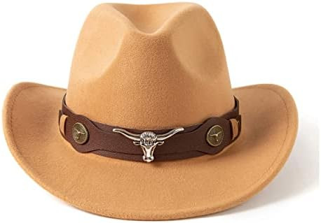 Gossifan Classic Womens Western Cowboy Cowgirl Hats with Wide Belt | Amazon (US)