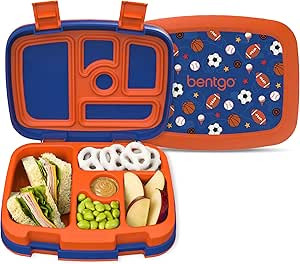 Bentgo® Kids Prints Leak-Proof, 5-Compartment Bento-Style Kids Lunch Box - Ideal Portion Sizes f... | Amazon (US)