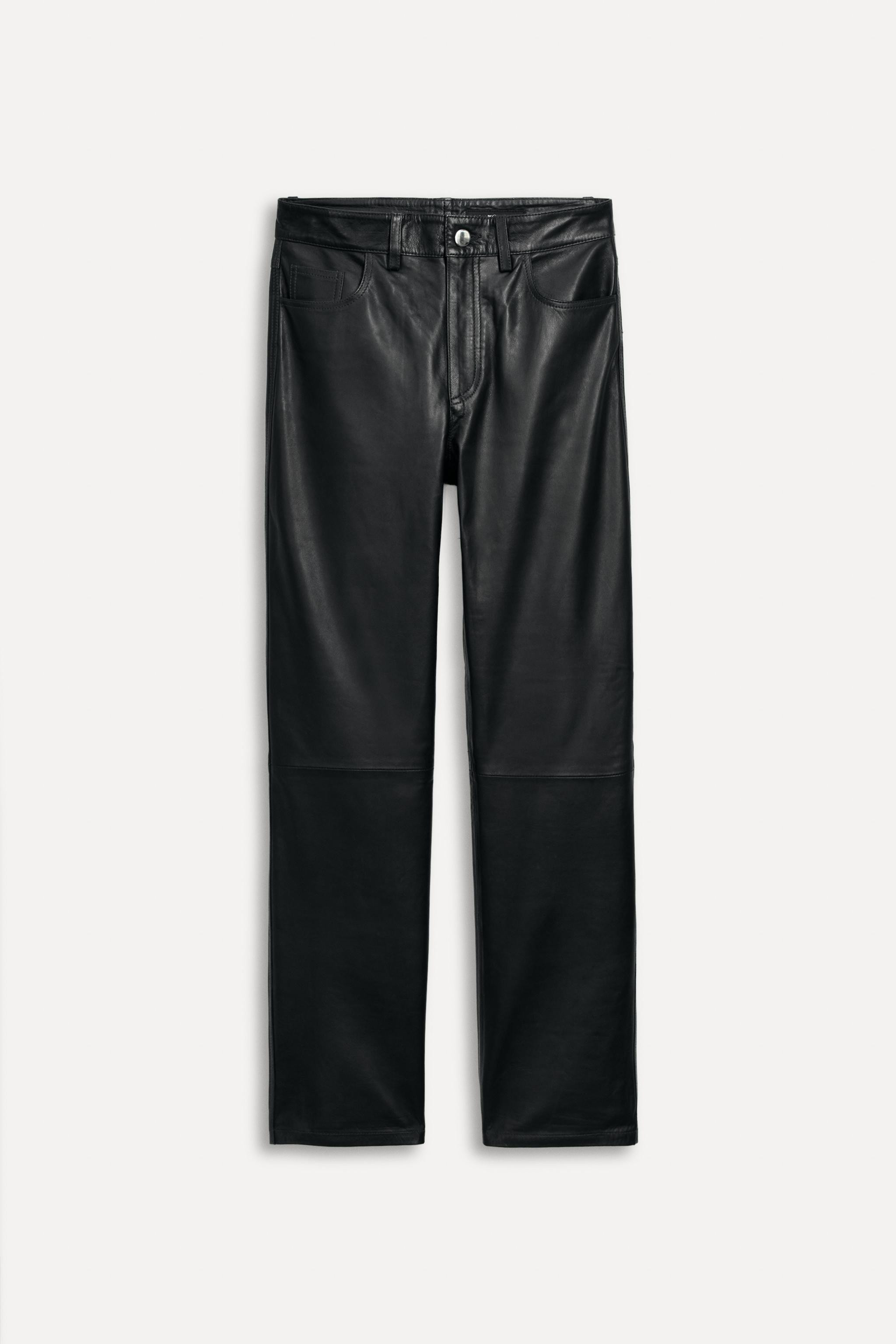 STRAIGHT-LEG LEATHER TROUSERS 50TH ANNIVERSARY | Zara UK
