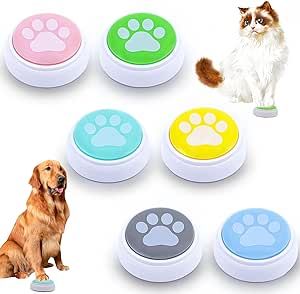 DAUH 6 Dog Buttons for Communication, Dog Talking Button Set,Fluent Pet Buttons for Dogs,30-Secon... | Amazon (US)