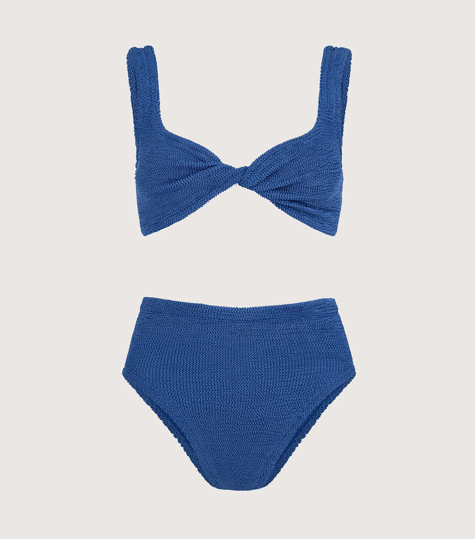 Jamie Bikini - Metallic Denim | HUNZA G