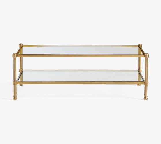 Everson Rectangular Glass Coffee Table (52") | Pottery Barn (US)