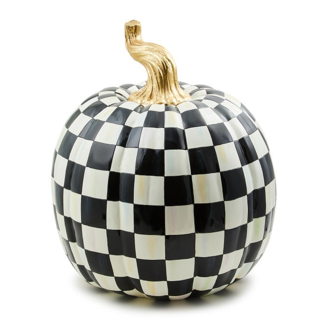 Courtly Check Glossy Large Pumpkin | MacKenzie-Childs